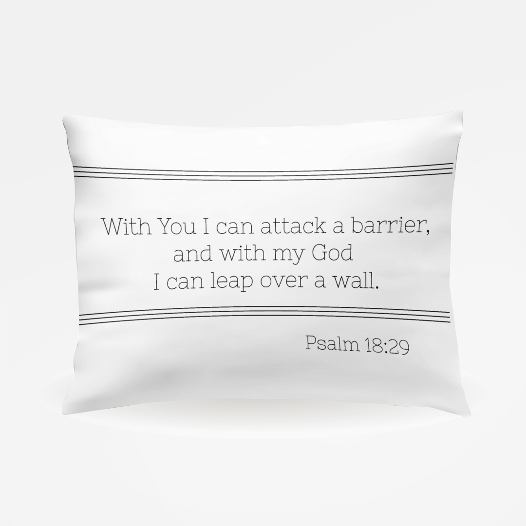 Scripture pillowcase Psalm 18:29 Stripes - Renee Robinson